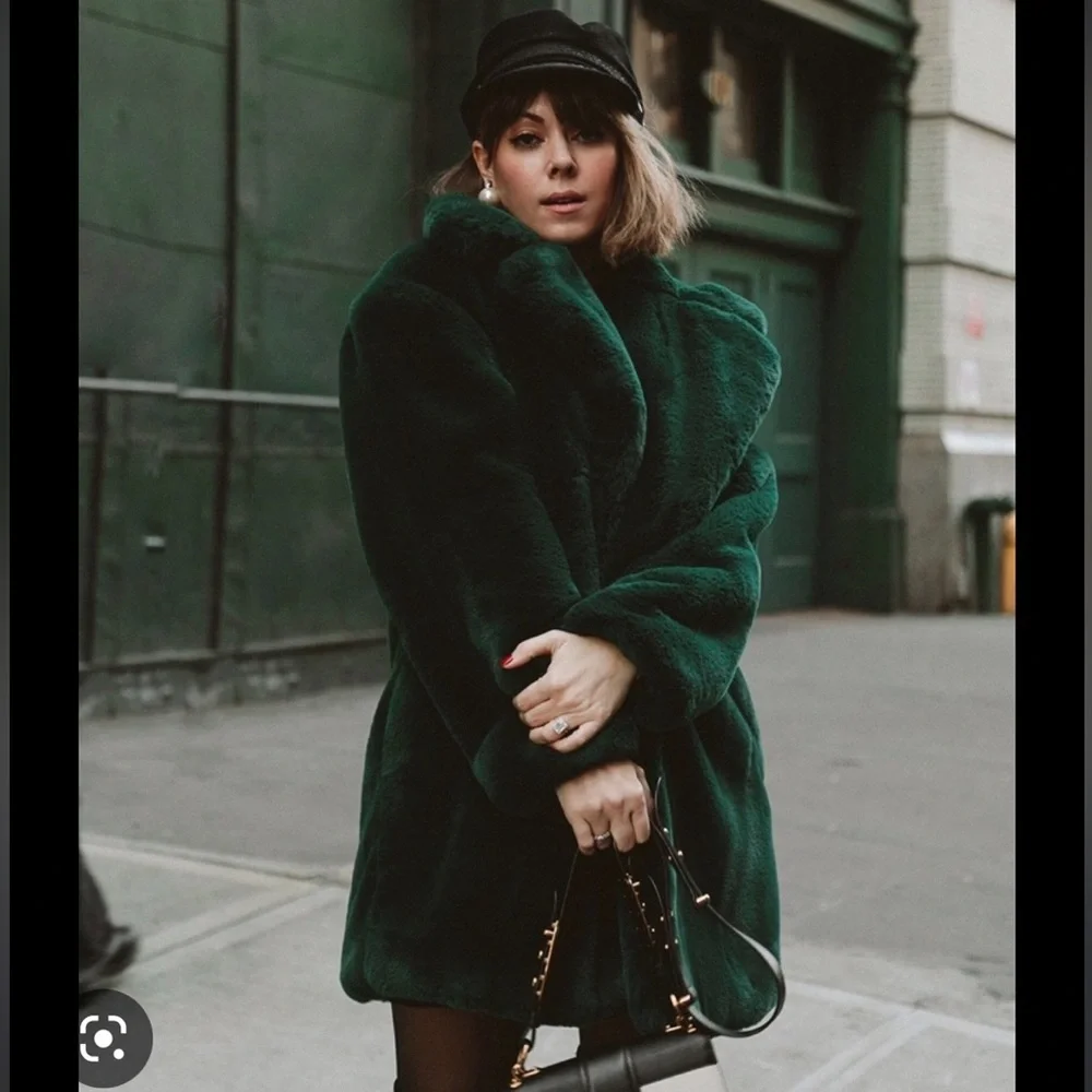 Apparis Sophie emerald green coat